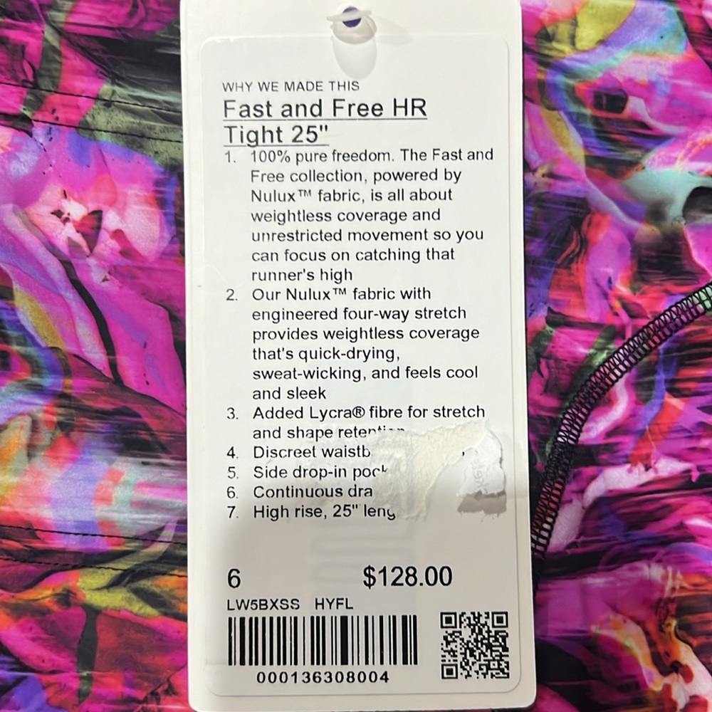 LULULEMON FAST AND FREE HR TIGHT 25”NWT - Picture 6 of 7